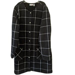 Denim & Co. Printed Fleece Bonded with Sherpa Snap